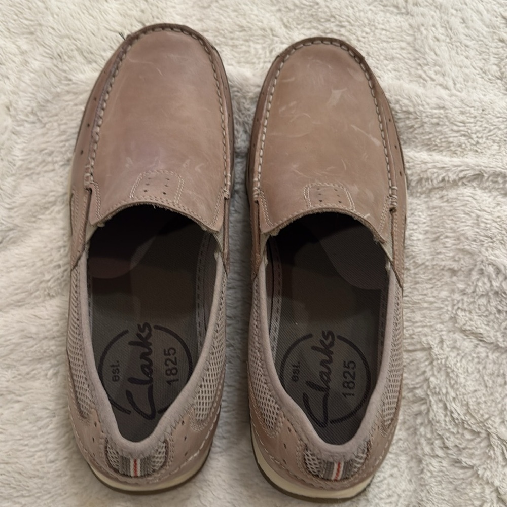 Men’s Clarks Armada Spanish loafers, color-tan, leather upper, size 8.5 - Picture 3 of 5